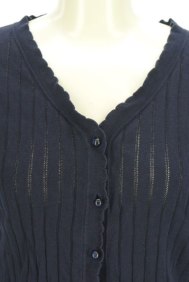 BLUE LABEL CRESTBRIDGE（ブルーレーベル・クレストブリッジ）の古着「透かしリブニットカーディガン（カーディガン・ボレロ）」大画像４へ