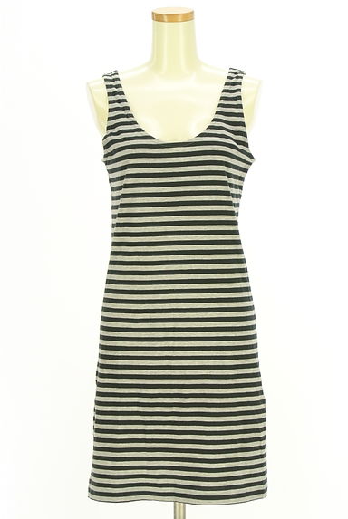 クリックで大画像表示 DEUXIEME CLASSE(ドゥーズィエムクラス)の古着「ボーダー柄タンクトップワンピース(キャミワンピース)」大画像1へ