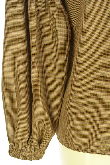 Samansa Mos2（サマンサモスモス）の古着「ガンクラブチェック柄Vネックブラウス（ブラウス）」大画像５へ