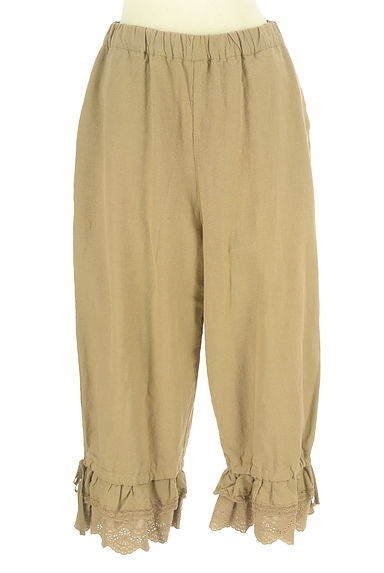 クリックで大画像表示 Samansa Mos2(サマンサモスモス)の古着「裾フリルクロップド丈パンツ(パンツ)」大画像1へ