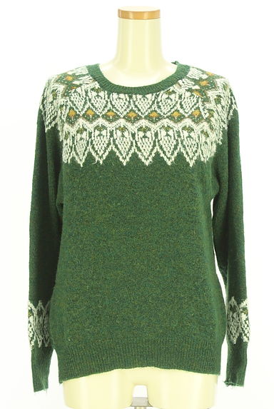 Samansa Mos2（サマンサモスモス）の古着「フェアアイル柄ニットトップス（ニット）」大画像１へ