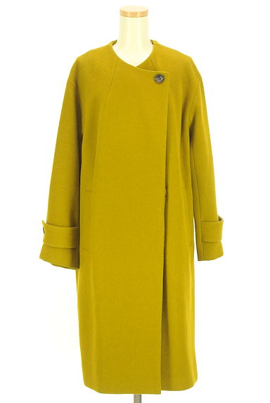 NANO universe（ナノユニバース）の古着「ノーカラーウールロングコート（コート）」大画像１へ