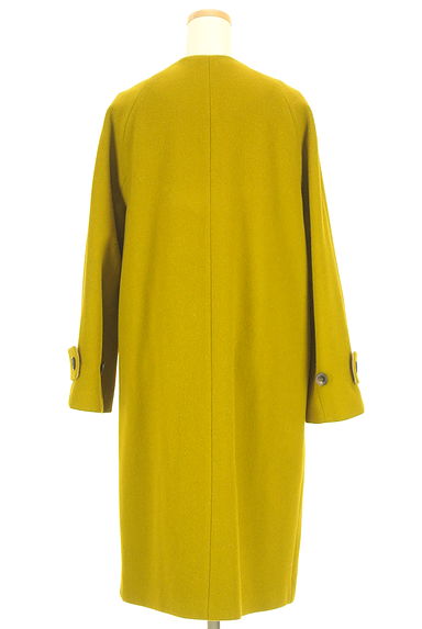 NANO universe（ナノユニバース）の古着「ノーカラーウールロングコート（コート）」大画像２へ