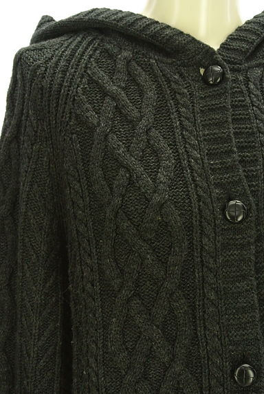 クリックで大画像表示 DO!FAMILY(ドゥファミリー)の古着「ケーブル編みフーディーニットカーディガン(カーディガン・ボレロ)」大画像4へ