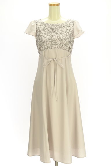 クリックで大画像表示 PROPORTION BODY DRESSING(プロポーションボディドレッシング)の古着「半そで花柄刺繍レースワンピース(ワンピース・チュニック)」大画像1へ