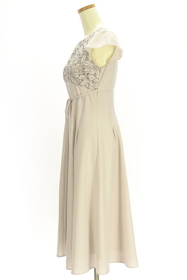 クリックで大画像表示 PROPORTION BODY DRESSING(プロポーションボディドレッシング)の古着「半そで花柄刺繍レースワンピース(ワンピース・チュニック)」大画像3へ