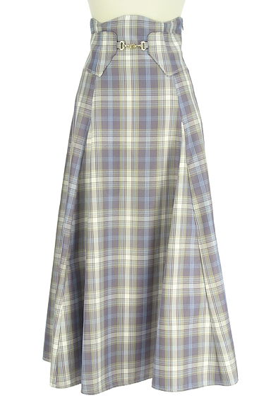 クリックで大画像表示 dazzlin(ダズリン)の古着「チェック柄ロングフレアスカート(ロングスカート・マキシスカート)」大画像1へ