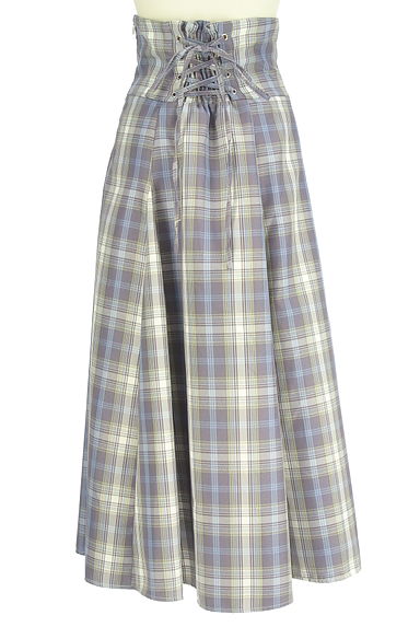 クリックで大画像表示 dazzlin(ダズリン)の古着「チェック柄ロングフレアスカート(ロングスカート・マキシスカート)」大画像2へ