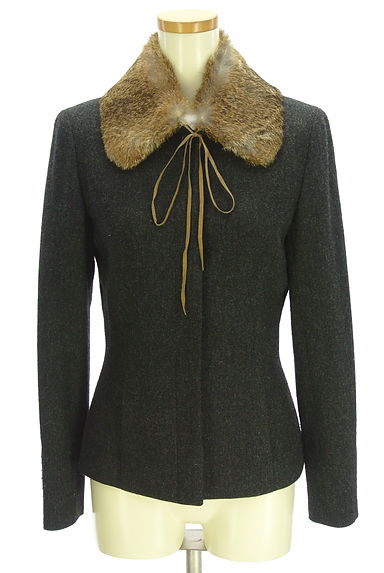 クリックで大画像表示 ANAYI(アナイ)の古着「ファー襟付きウールジャケット(ジャケット)」大画像1へ