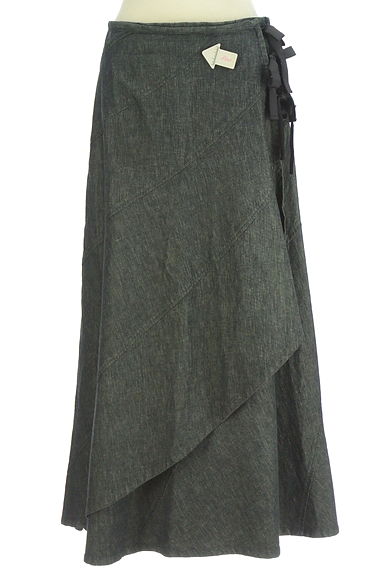 INGEBORG（インゲボルグ）の古着「ラップ風ロングフレアスカート（ロングスカート・マキシスカート）」大画像４へ