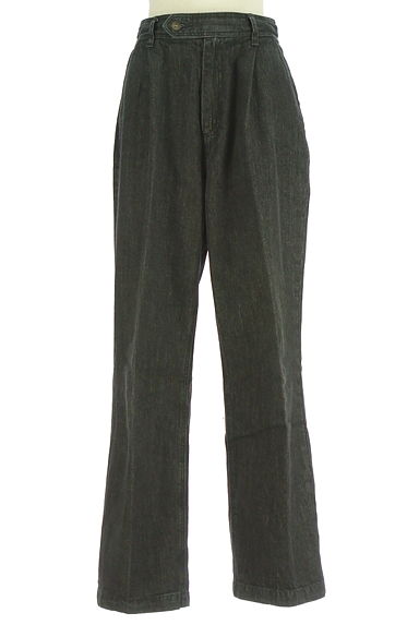 URBAN RESEARCH DOORS（アーバンリサーチドアーズ）の古着「センタープレスブラックワイドデニム（デニムパンツ）」大画像１へ