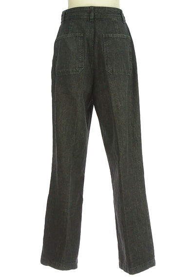 URBAN RESEARCH DOORS（アーバンリサーチドアーズ）の古着「センタープレスブラックワイドデニム（デニムパンツ）」大画像２へ