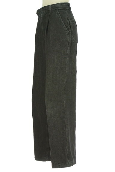 URBAN RESEARCH DOORS（アーバンリサーチドアーズ）の古着「センタープレスブラックワイドデニム（デニムパンツ）」大画像３へ