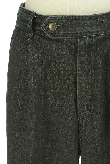 URBAN RESEARCH DOORS（アーバンリサーチドアーズ）の古着「センタープレスブラックワイドデニム（デニムパンツ）」大画像４へ