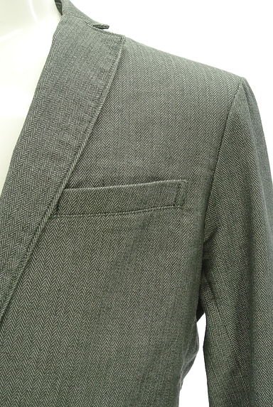 クリックで大画像表示 TAKEO KIKUCHI(タケオキクチ)の古着「ヘリンボーン柄テーラードジャケット(ジャケット)」大画像4へ