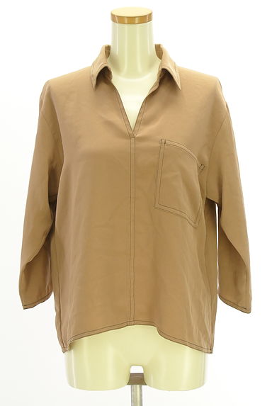 クリックで大画像表示 BEIGE,(ベイジ,)の古着「スキッパー襟カットソー(カットソー・プルオーバー)」大画像1へ