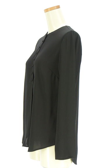 クリックで大画像表示 BEIGE,(ベイジ,)の古着「ノーカラーシフォンブラウス(カットソー・プルオーバー)」大画像3へ