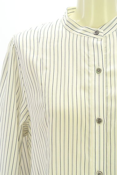 クリックで大画像表示 組曲(クミキョク)の古着「ストライプ柄バンドカラーブラウス(ブラウス)」大画像4へ