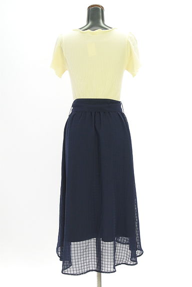 クリックで大画像表示 axes femme(アクシーズファム)の古着「リブ×シフォン切替ワンピース(ワンピース・チュニック)」大画像2へ