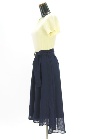 クリックで大画像表示 axes femme(アクシーズファム)の古着「リブ×シフォン切替ワンピース(ワンピース・チュニック)」大画像3へ