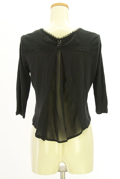 クリックで大画像表示 axes femme(アクシーズファム)の古着「シフォン切替7分袖カーディガン(カーディガン・ボレロ)」大画像2へ