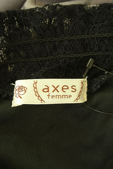 axes femme（アクシーズファム）の古着「ベルト付き異素材ドッキングロングワンピ（ワンピース・チュニック）」大画像６へ