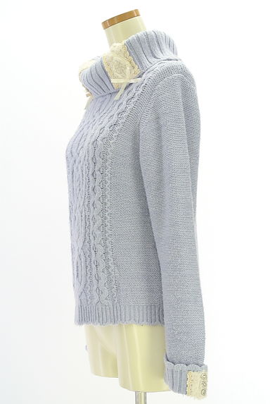 クリックで大画像表示 axes femme(アクシーズファム)の古着「タートルネックケーブル編みニットトップス(ニット)」大画像3へ