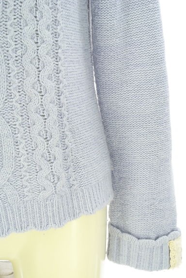 クリックで大画像表示 axes femme(アクシーズファム)の古着「タートルネックケーブル編みニットトップス(ニット)」大画像5へ