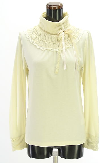 クリックで大画像表示 axes femme(アクシーズファム)の古着「レースハイネックカットソー(カットソー・プルオーバー)」大画像1へ