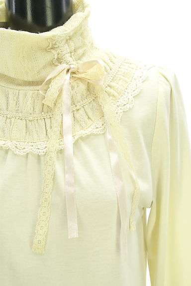 クリックで大画像表示 axes femme(アクシーズファム)の古着「レースハイネックカットソー(カットソー・プルオーバー)」大画像4へ