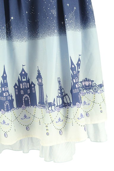 クリックで大画像表示 axes femme(アクシーズファム)の古着「膝丈プリントシフォンスカート(スカート)」大画像5へ