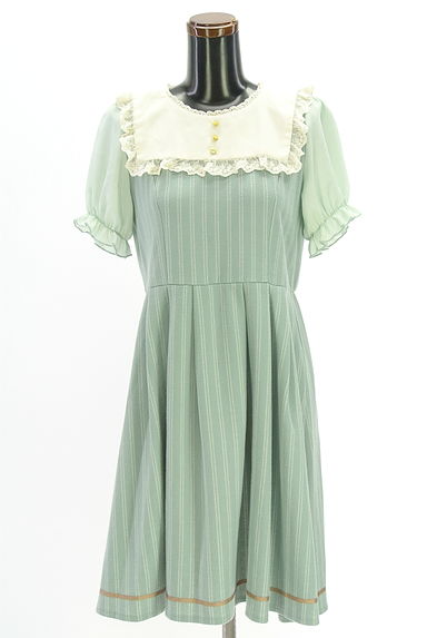 クリックで大画像表示 axes femme(アクシーズファム)の古着「半そでストライプ柄ワンピース(ワンピース・チュニック)」大画像1へ