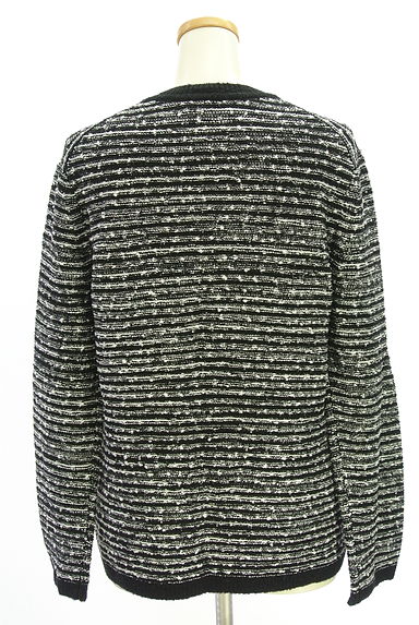 theory luxe（セオリーリュクス）の古着「ボーダーツイード織ニットカーディガン（カーディガン・ボレロ）」大画像２へ