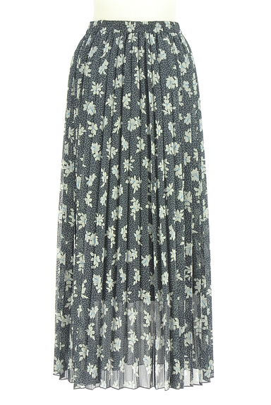 クリックで大画像表示 JOURNAL STANDARD relume(ジャーナルスタンダード レリューム)の古着「ドット×花柄ロングプリーツスカート(ロングスカート・マキシスカート)」大画像2へ