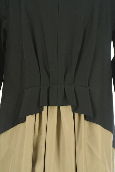 クリックで大画像表示 LANVIN en Bleu(ランバンオンブルー)の古着「七分袖バイカラーロングワンピース(ワンピース・チュニック)」大画像5へ