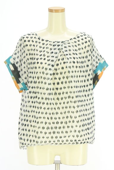 クリックで大画像表示 GALLARDAGALANTE(ガリャルダガランテ)の古着「フレンチスリーブシアーブラウス(カットソー・プルオーバー)」大画像1へ