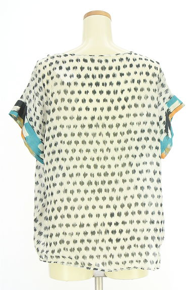 クリックで大画像表示 GALLARDAGALANTE(ガリャルダガランテ)の古着「フレンチスリーブシアーブラウス(カットソー・プルオーバー)」大画像2へ