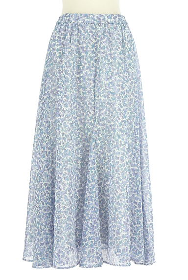 クリックで大画像表示 PLST(プラステ)の古着「小花柄シアーロングスカート(ロングスカート・マキシスカート)」大画像1へ