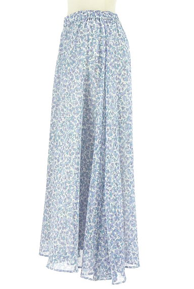 クリックで大画像表示 PLST(プラステ)の古着「小花柄シアーロングスカート(ロングスカート・マキシスカート)」大画像3へ
