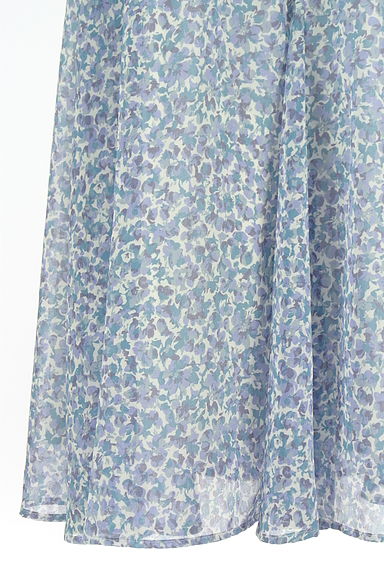クリックで大画像表示 PLST(プラステ)の古着「小花柄シアーロングスカート(ロングスカート・マキシスカート)」大画像5へ