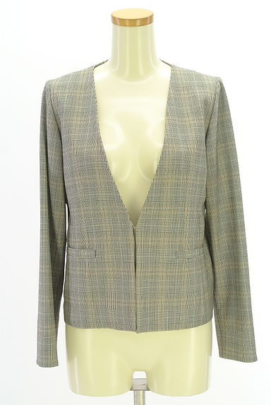 クリックで大画像表示 TONAL(トーナル)の古着「グレンチェックノーカラージャケット(ジャケット)」大画像1へ