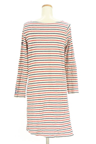 クリックで大画像表示 CUBE SUGAR(キューブシュガー)の古着「マルチボーダー膝上ワンピース(ワンピース・チュニック)」大画像2へ