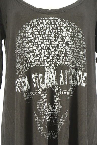 クリックで大画像表示 AZUL BY MOUSSY(アズールバイマウジー)の古着「ドクロプリントカットソー(Tシャツ)」大画像4へ