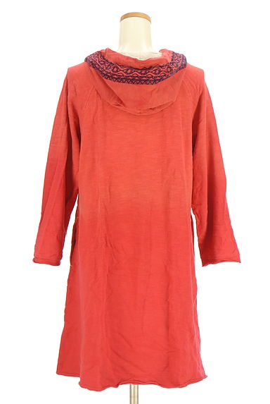 CUBE SUGAR（キューブシュガー）の古着「used加工フーディ膝丈ワンピース（ワンピース・チュニック）」大画像２へ