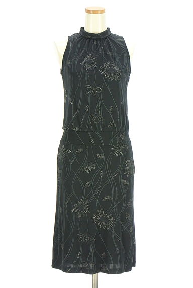 クリックで大画像表示 MK MICHEL KLEIN(エムケーミッシェルクラン)の古着「ラメプリント膝丈ワンピース(ワンピース・チュニック)」大画像1へ