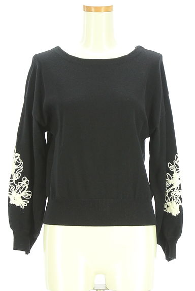 クリックで大画像表示 PROPORTION BODY DRESSING(プロポーションボディドレッシング)の古着「花刺繍ボリューム袖ニット(ニット)」大画像1へ