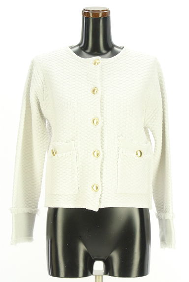 クリックで大画像表示 PROPORTION BODY DRESSING(プロポーションボディドレッシング)の古着「ラメニットカーディガン(カーディガン・ボレロ)」大画像1へ