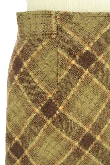 クリックで大画像表示 KarL Park Lane(カールパークレーン)の古着「チェック柄ウールロングスカート(ロングスカート・マキシスカート)」大画像4へ