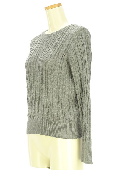 クリックで大画像表示 earth music&ecology(アースミュージック&エコロジー)の古着「ケーブル編みニットトップス(ニット)」大画像3へ