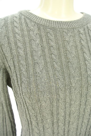 クリックで大画像表示 earth music&ecology(アースミュージック&エコロジー)の古着「ケーブル編みニットトップス(ニット)」大画像4へ